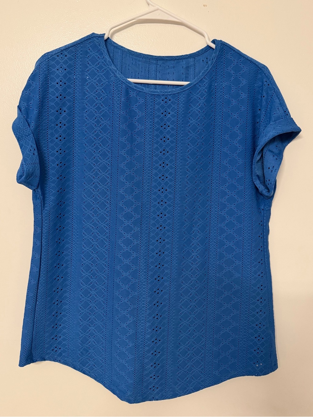 3 Women's Eyelet Short-Sleeve Top